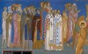 Фрагмент фрески Страшный Суд Господень. Православные (левая часть)
